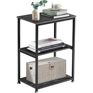 Industrial 3-Tier Tall End Side Table, 30inch Height, Multi-Functional ...