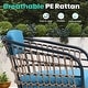 preview thumbnail 18 of 24, VredHom 11PC Outdoor Patio Aluminum X-Frame Dining Set Table with Rattan Chairs