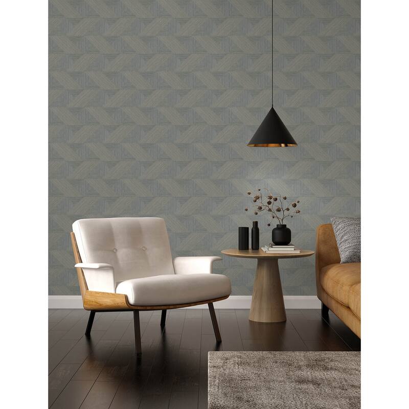 A-Street Prints Presley Slate Tessellation Wallpaper