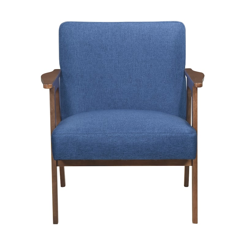 Dean 27" Textured Fabric Accent Chair - Solid Rubberwood Frame