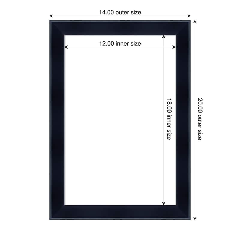 Amanti Art Madison Black Framed Dry Erase Magnetic Board - 14 x 20 in