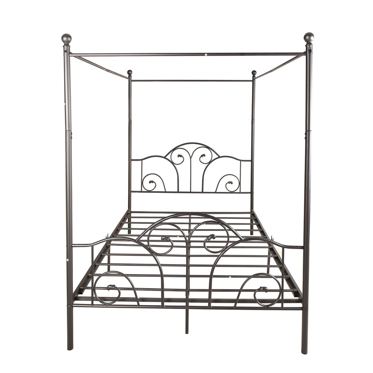 Aufank Vintage Metal Canopy Bed Frame - European Style