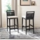 preview thumbnail 3 of 13, SAFAVIEH 29-inch Darin Black/ White Cushion Barstool - 15.8" x 20.5" x 38.8"