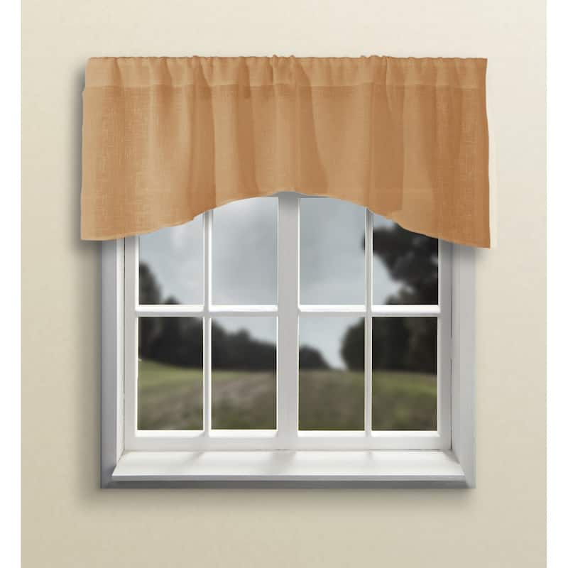 Shannon Premium Slubbed Linen Crescent Curtain Valance