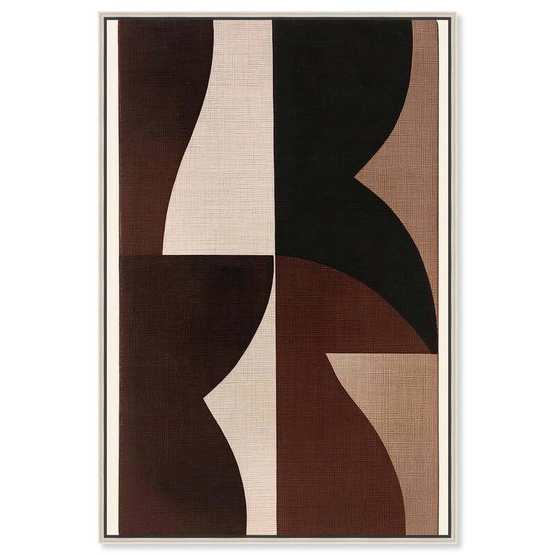 Quartet in Brown II Canvas by Art Remedy - Silver - 16" x 24"