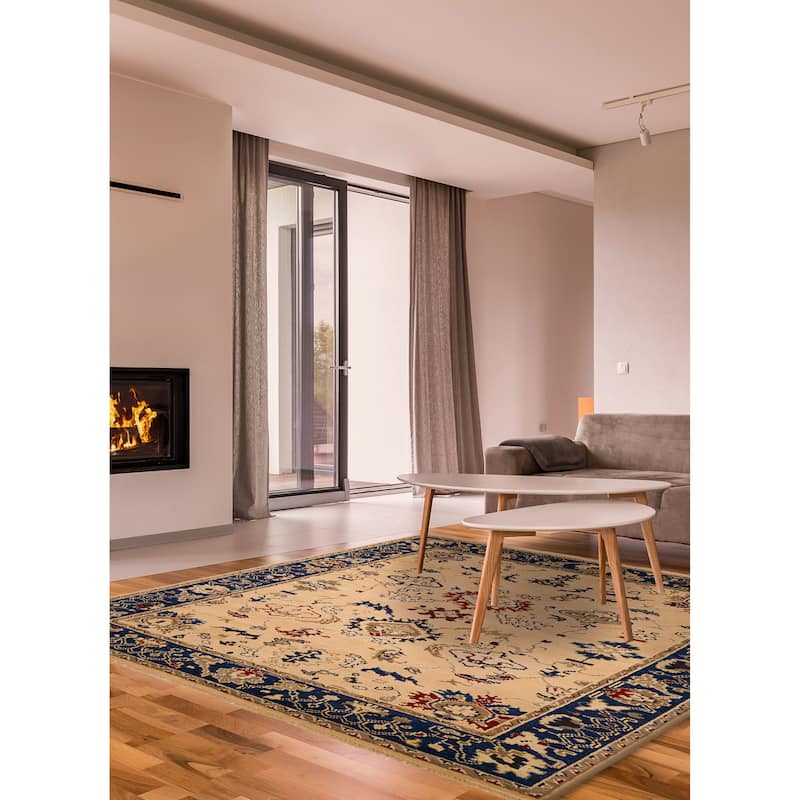 ECARPETGALLERY Hand-knotted Jules Serapi Beige Wool Rug - 8'0 x 9'11