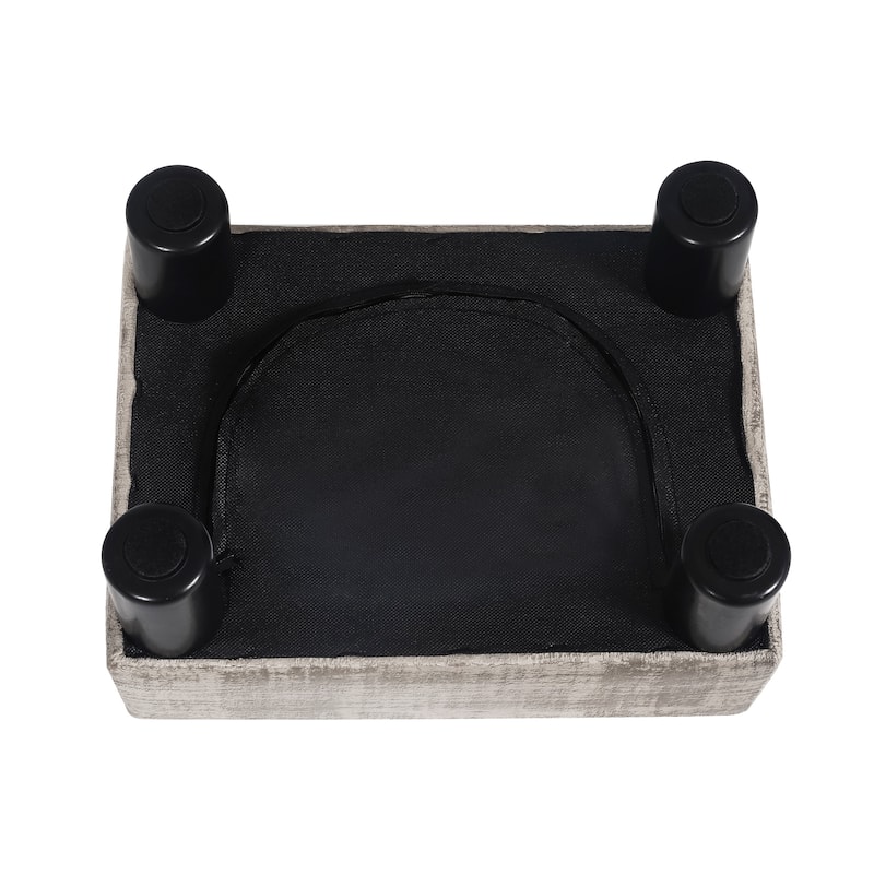 Adeco 15" Ottoman Footstool
