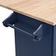 preview thumbnail 16 of 18, Farmhouse Kitchen Island Set with Drop Leaf and 2 Seatings,Dining Table Set with Storage Cabinet, Drawers and Towel Rack