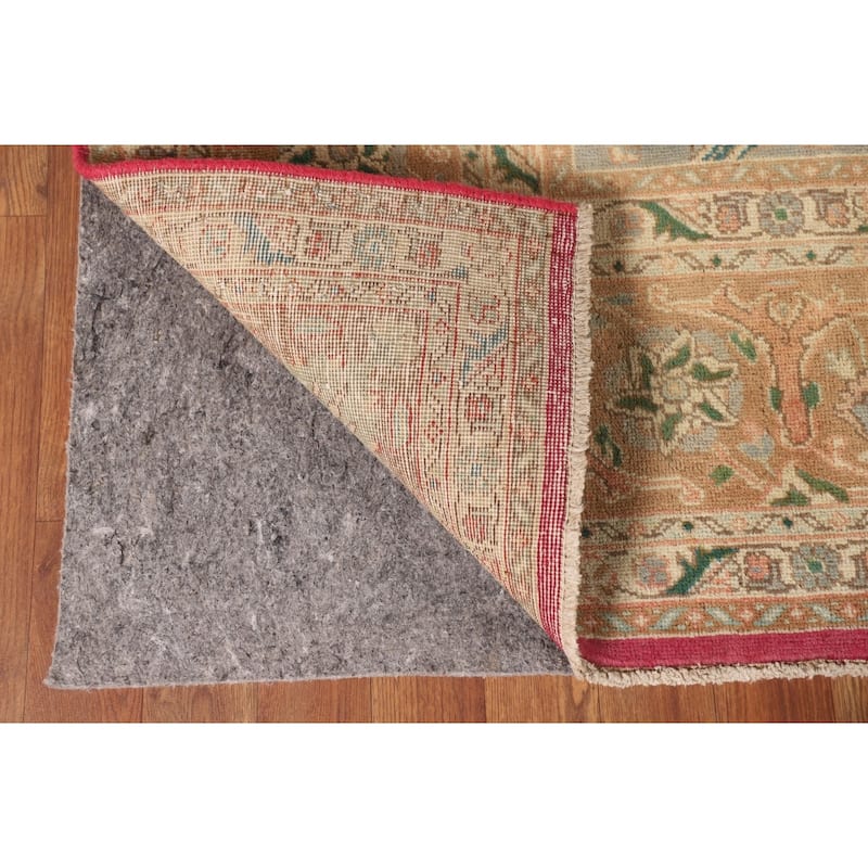 Pink Tabriz Persian Vintage Rug Handmade Wool Carpet - 8'0"x 11'2"