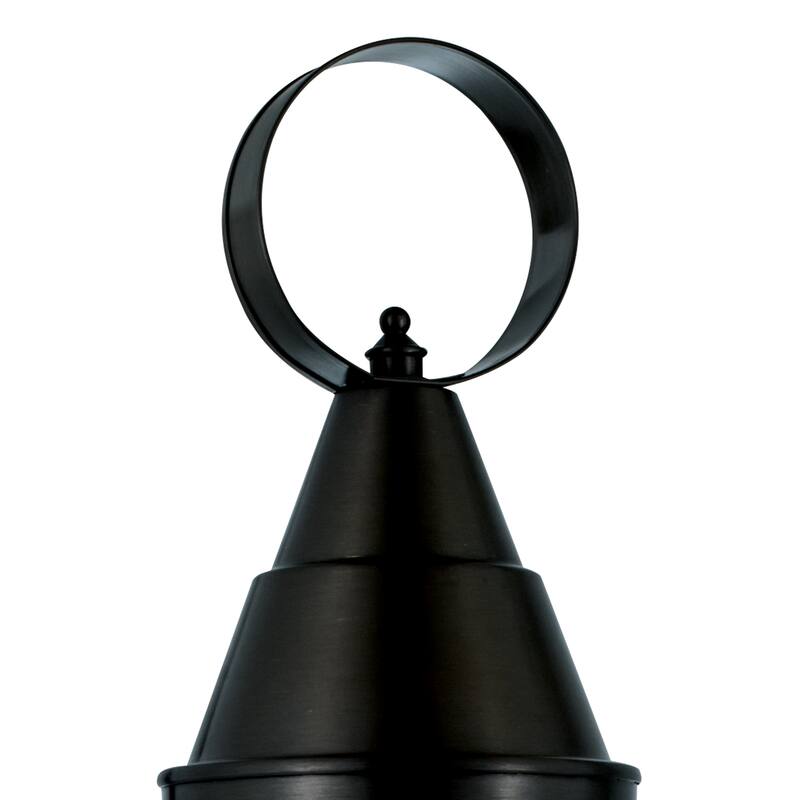 Elk Home Classic Onion Outdoor Post Light - Gun Metal with Seeded Glass