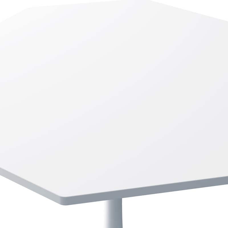 31.50"Octagonal Coffee Table with MDF Table Top and Metal Base,Only 1 Table
