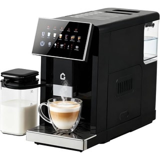Automatic Espresso Coffee Maker with 3-Level Coffee/Milk Volume, Black