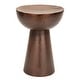 preview thumbnail 11 of 168, Silver or Bronze Metal Hammered Side End Accent Table with Hourglass Shape