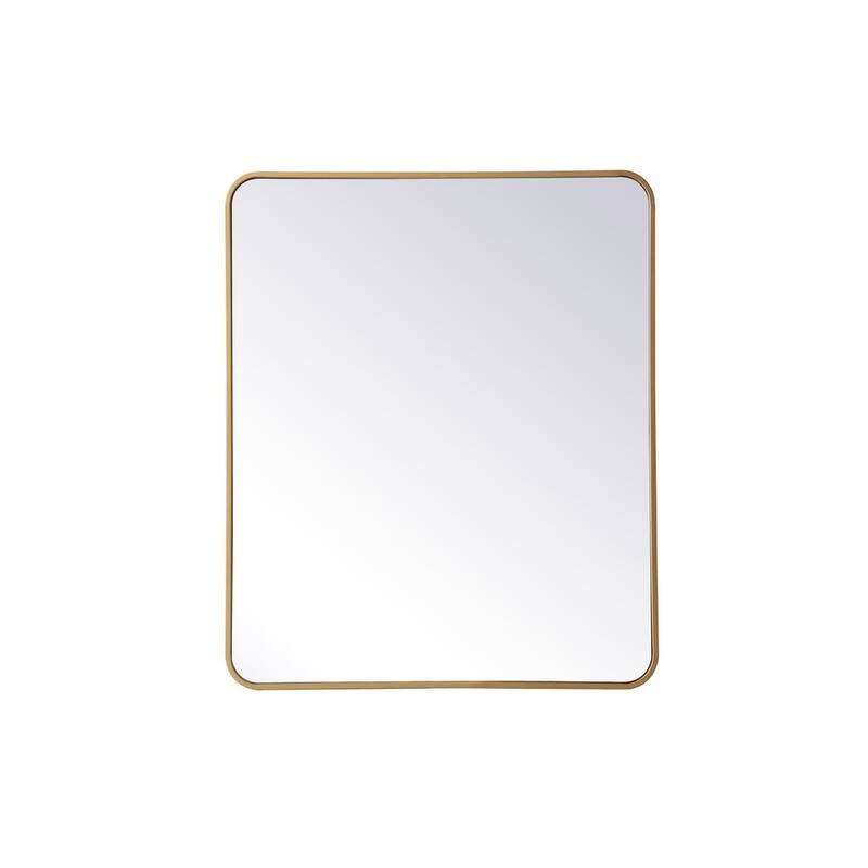 Ezra Soft Corner Metal Rectangular Mirror