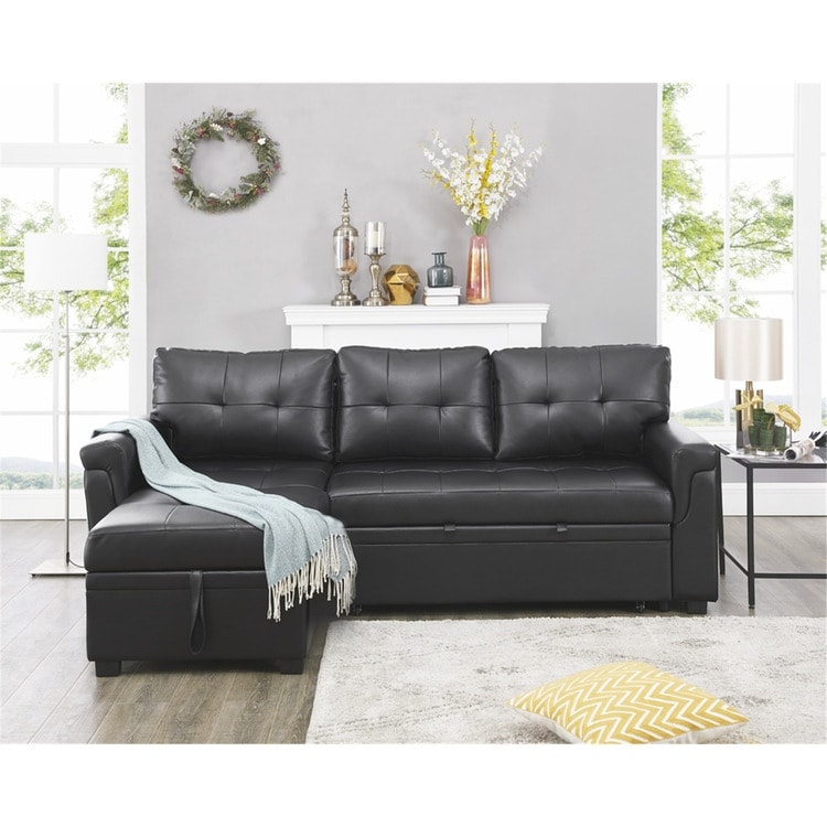 Black Microfiber Sectional Sofas Bed Bath Beyond