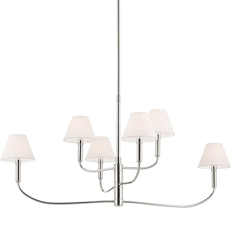 Kichler 52767 Eadie 6 Light 41" Chandelier - Polished Nickel