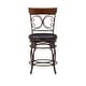 preview thumbnail 3 of 10, Onyx Big & Tall 360 Swivel Metal and Wood Scroll Counter Stool