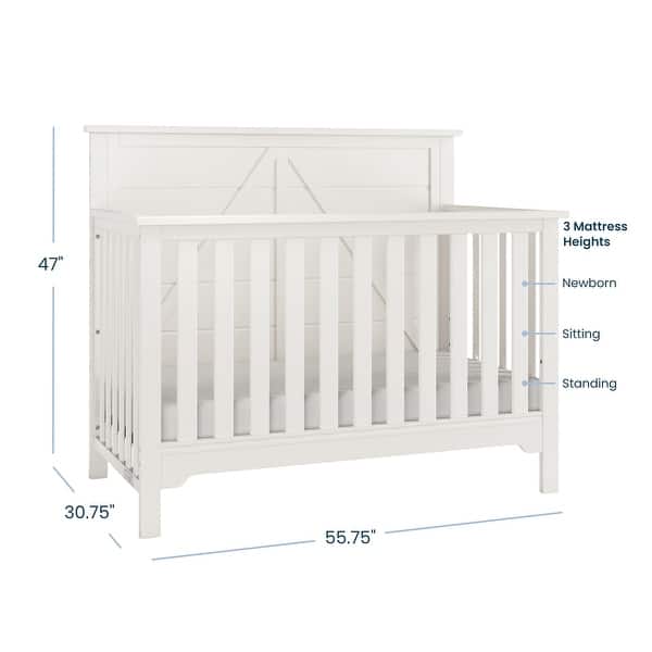 dimension image slide 1 of 2, Child Craft Woodland 4-in-1 Convertible Baby Crib