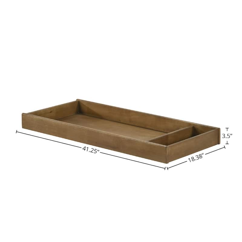 Highland 41" Wide Farmhouse Wood Changing Tray, Sand Dune Brown