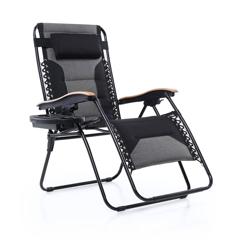 Padded Zero Gravity Chair Oversize Lounge Chair with Free Cup Holder