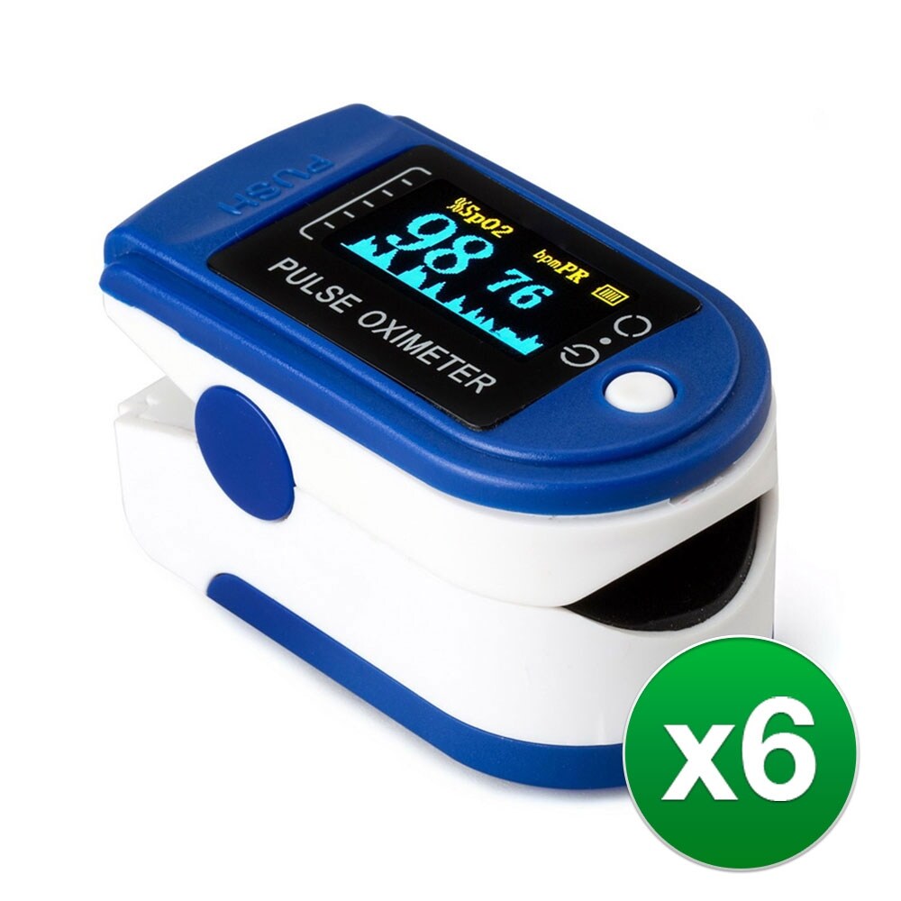 Finger Pulse Oximeter with SpO2 probe & processing display module (6) - Blue