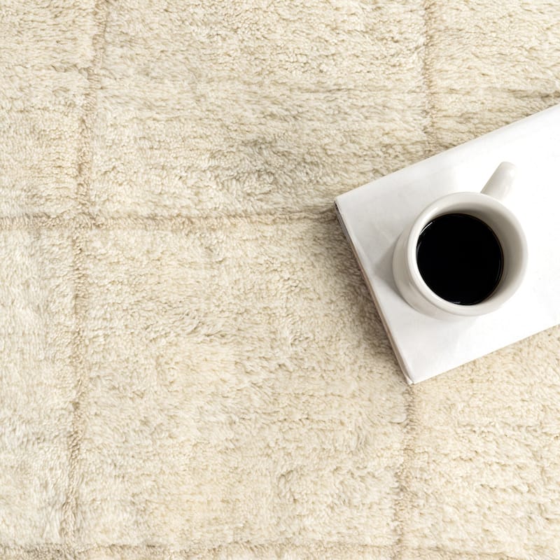 Frenshe Interiors Cove Checked Wool Area Rug