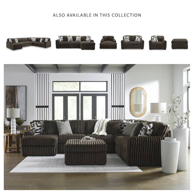 Signature Design by Ashley Midnight-Madness 4-Piece Sectional with Chaise - 151"W x 121"D x 40"H