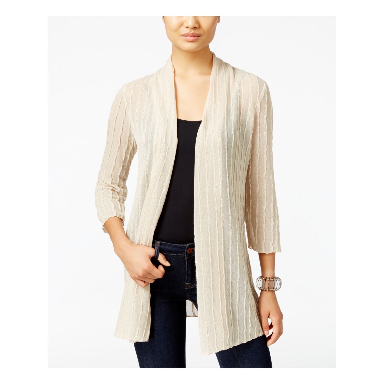 sheer open cardigan