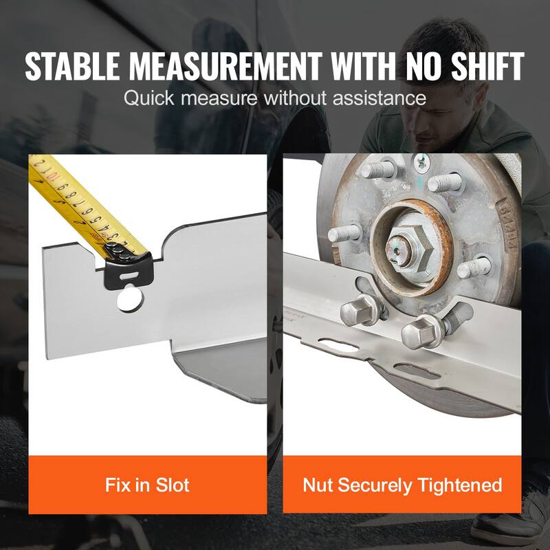 Wheel Alignment Tool, 2-Pack Toe Alignment Toe Plates, Stainless Steel Wheel Alignment Tool Plate