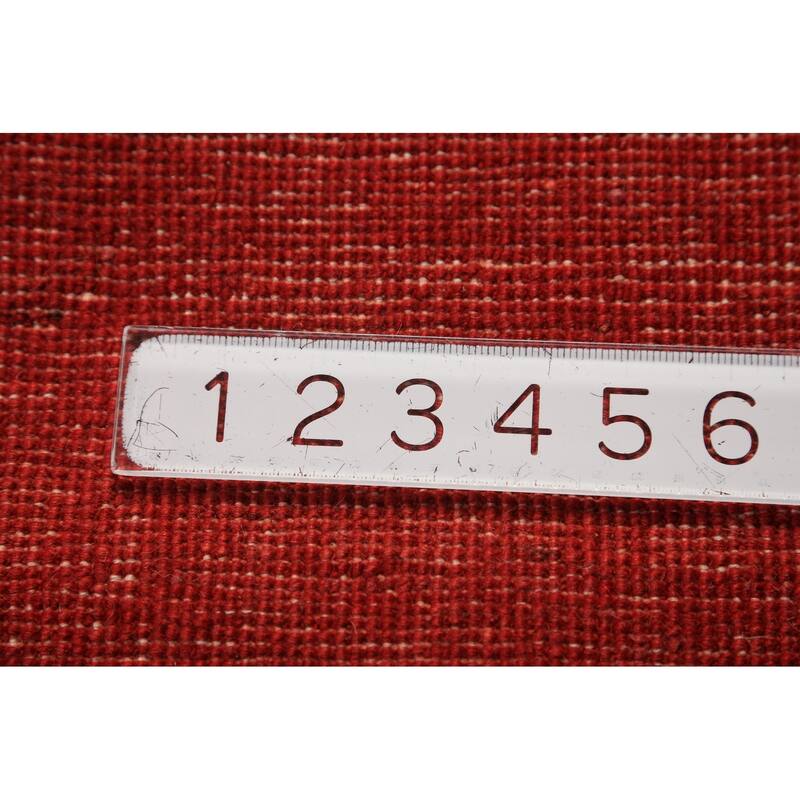 Red Gabbeh Oriental Area Rug Handmade Wool Carpet - 8'2" x 9'8"