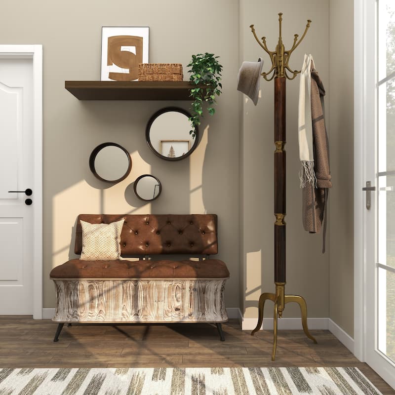 Silver or Gold Aluminum Traditional Coat Rack