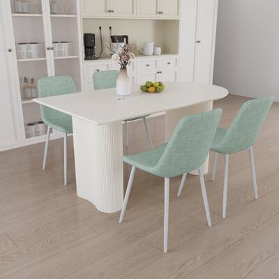 63 "MDF Coffee Table and Dining Chair 4-piece Set