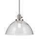 preview thumbnail 45 of 68, Kichler Lighting Avery 1-Light Pendant Light with Seeded Glass