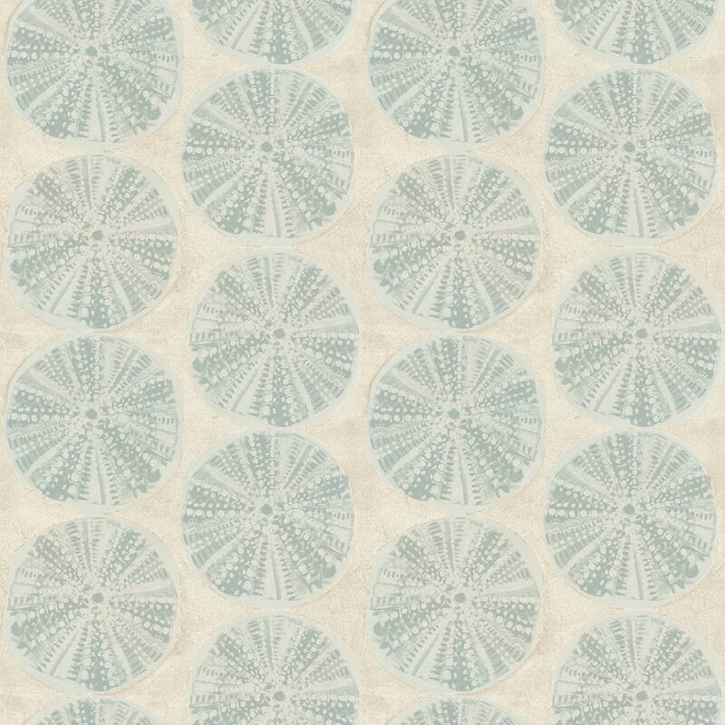Chesapeake Sea Biscuit Aqua Sand Dollar Wallpaper