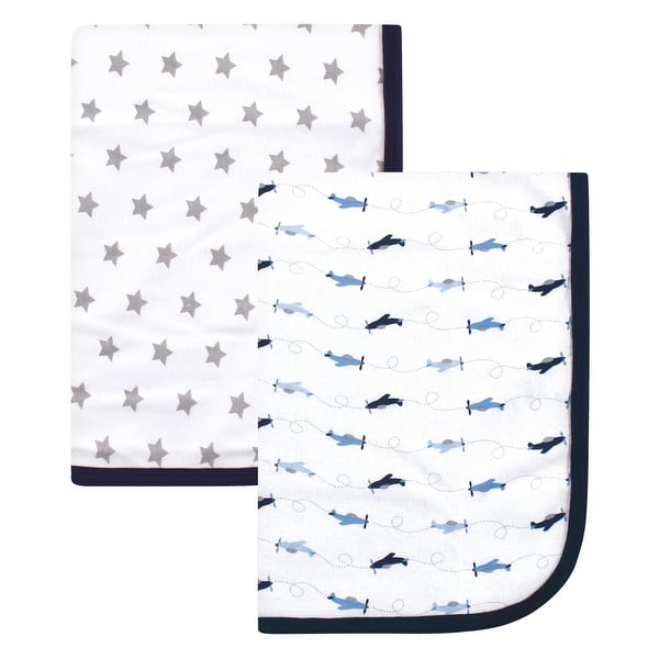 slide 1 of 1, Luvable Friends Baby Boy Cotton Swaddle Blanket, Airplane, One Size - Airplane - One Size One Size - Airplane
