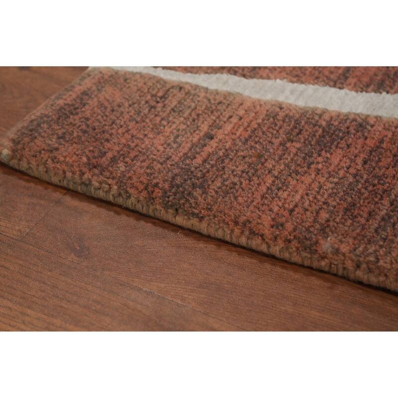 Modern Wool Gabbeh Oriental Runner Rug 3x8 - 7' 9'' X 2' 8''