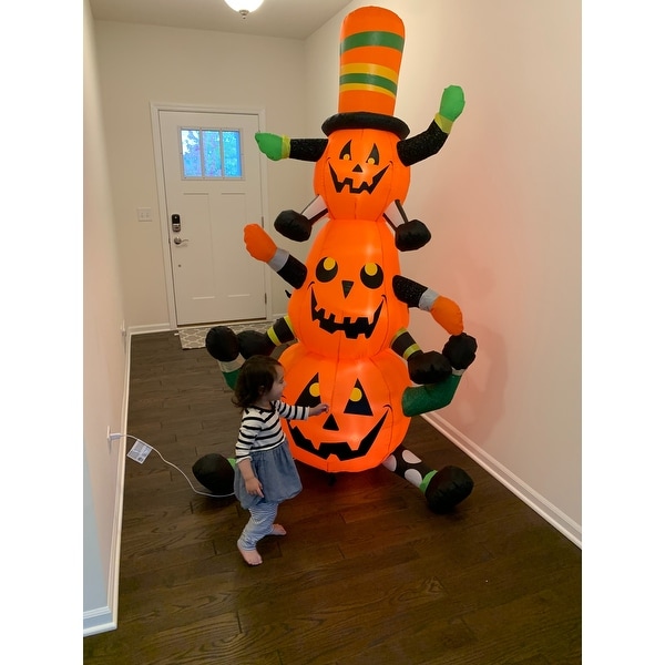 Gemmy Airblown Inflatables Animated Whimsy Pumpkin Stack Overstock 12108504