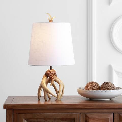 Playa 19" Antler Resin LED Table Lamp, Natural by JONATHAN Y