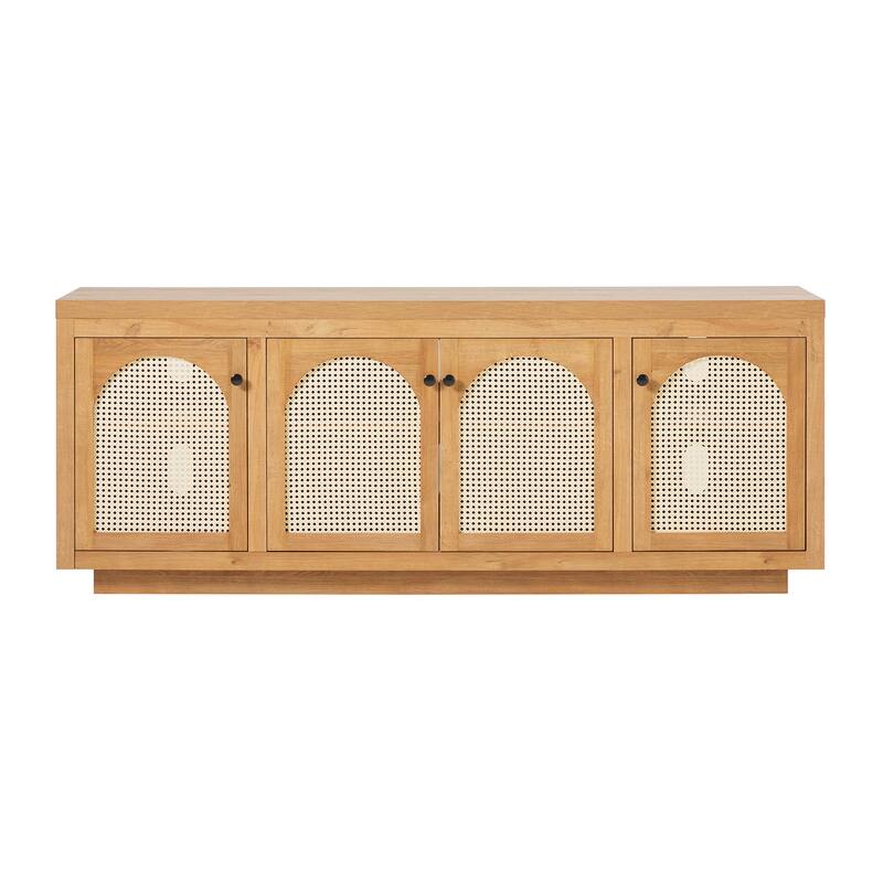Middlebrook Contemporary TV Stand and Sideboard with Rattan Doors
