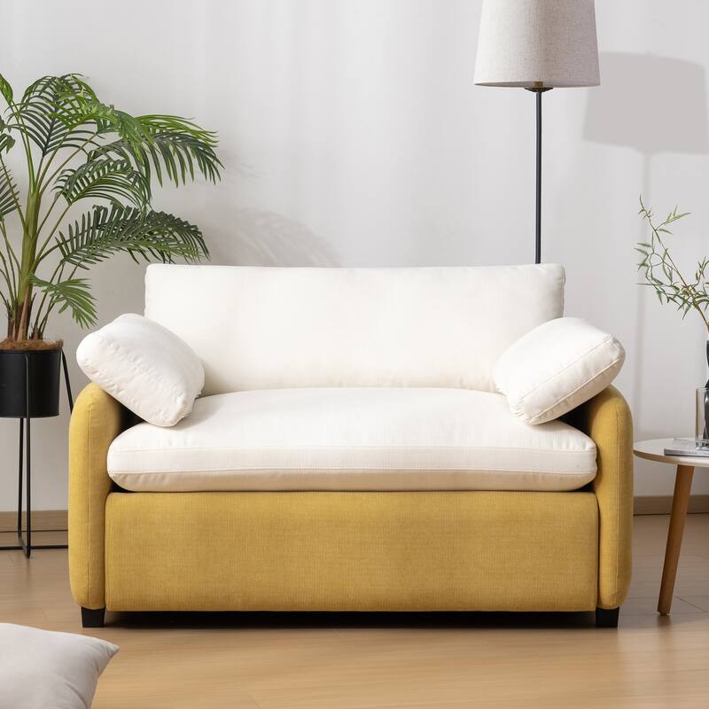 50" Oversized Chenille Upholstered Single Sofa Chair