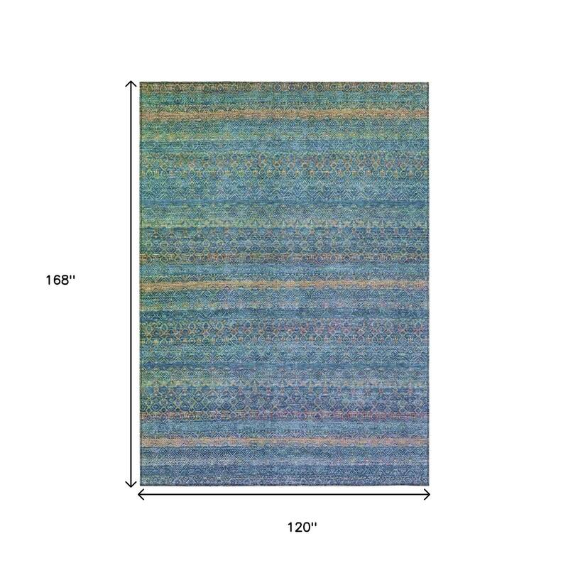 HomeRoots Striped Transitional Rectangle Outdoor Rug