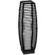 preview thumbnail 9 of 17, Outsunny Solar Floor Lamp, Outdoor Rattan Garden Lantern Pathway Light & Decorative Driveway Lighting black