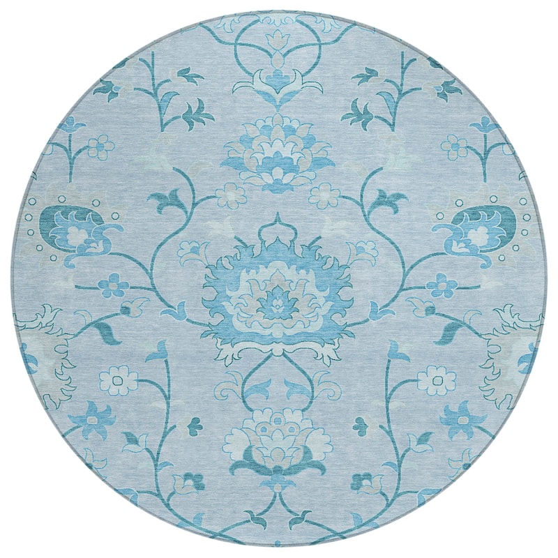 Machine Washable Indoor/ Outdoor Traditional Serena Chantille Rug