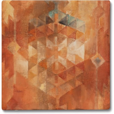 Desert Sunset 4-Pack Absorbent Stone Coasters with Protective Cork Backing 4" Square Made in The USA Easily Wipes Clean