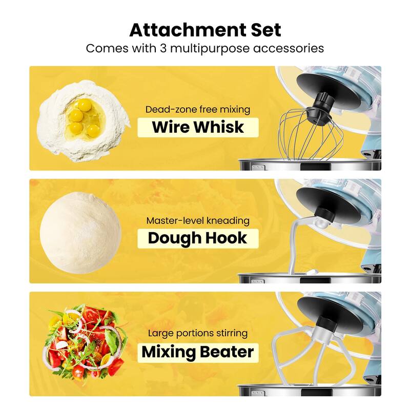 Stand Mixer, 660W 10 Speed 6 Quart TiltHead Kitchen Electric Food