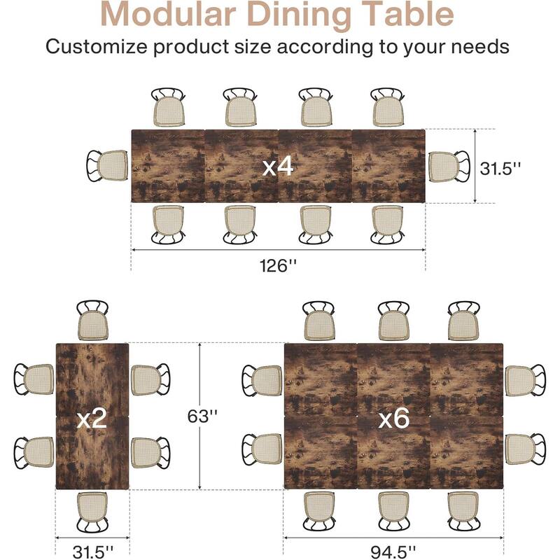 Square Dining Table Set, Industrial Dinner Table with Metal Base for Bar, Coffee Shop, Resturant