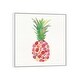 preview thumbnail 4 of 16, iCanvas "Tropical Fun Pineapple I" by Courtney Prahl Framed White - 12x12
