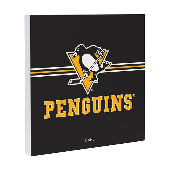 Pittsburgh Penguins Wooden Door Decor Wall Sign - Multi-Color