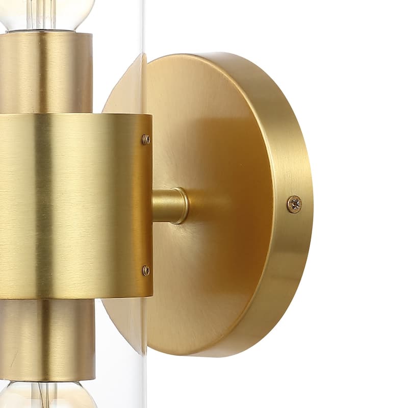 Cillian 15.5" 2-Light Mid-Century Modern Iron/Acrylic LED Sconce, by JONATHAN Y