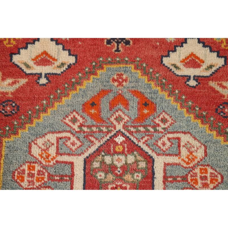 Traditional Shiraz Persian Vintage Square Rug Hand-Knotted Wool Carpet - 2'2" x 2'1"